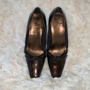 Iridescent Brown Heels